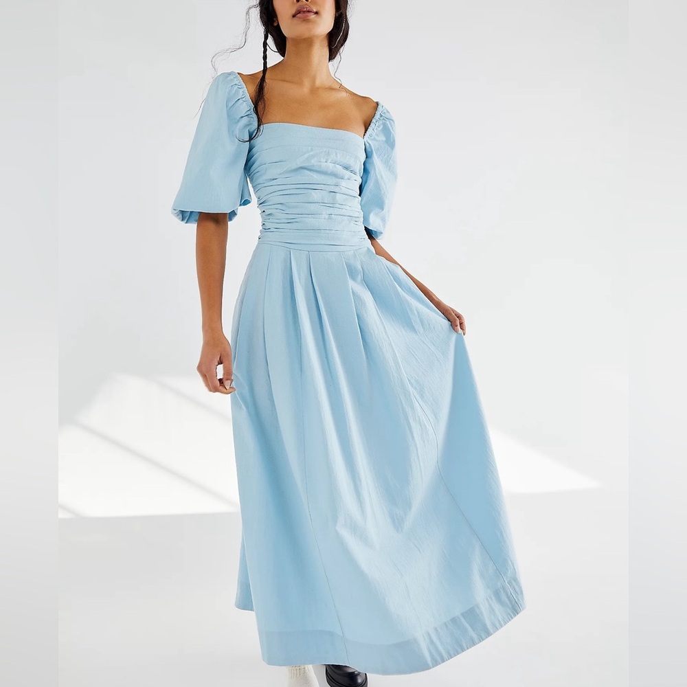 New with Tags Free People Endless Summer Smocked Midi Dress
